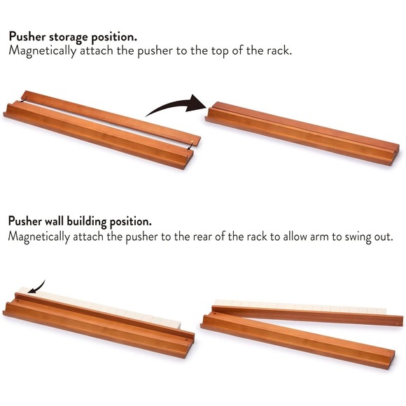 Mahjong Set American Style Mojave Ivory w/ Soft Case Racks Dice Coins Set - Picture 13 of 14